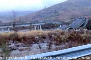 Crollato il ponte sulla Cassia a Radicofani
