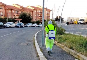 Civitavecchia - Coronavirus - La sanificazione delle strade