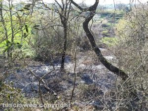 Marta - Incendio in strada dei Carri