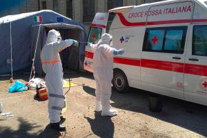 La croce rossa di Viterbo al lavoro