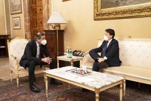 Giuseppe Conte con Giuseppe Sala