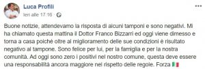 Bagnoregio, guarito l'unico positivo al Coronavirus