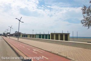 Tarquinia lido - Il lungomare deserto
