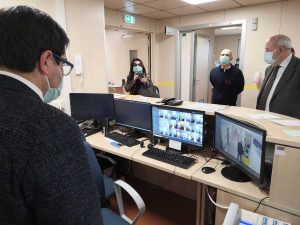 Roma - L'assessore Alessio D'Amato in visita al Covid Center del San Filippo Neri