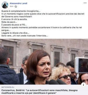 Il posto con gli insulti a Laura Boldrini