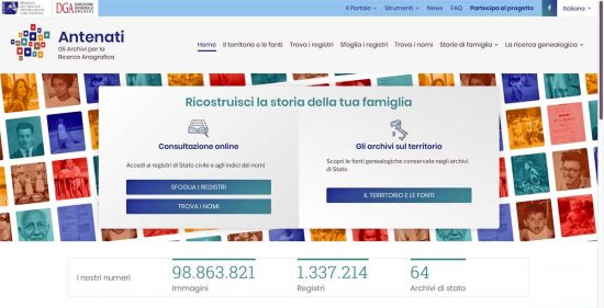 Il portale Antenati