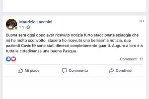 Il post su Facebook di Maurizio Lacchini