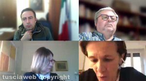 Un momento della videoconferenza con la sottosegretaria Lorenza Bonaccorsi