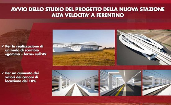 Ferrovie - Il progetto della stazione alta velocità a Frosinone
