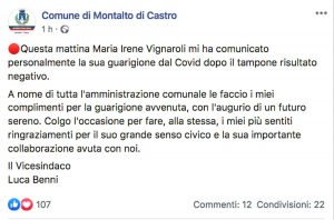 Il post del vicesindaco Benni