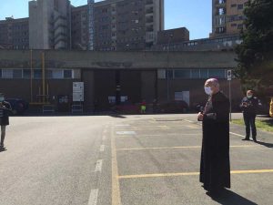 Viterbo - Il vescovo Fumagalli a Belcolle