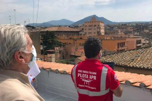 Viterbo - Droni in volo sulla città deserta