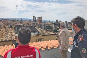 Viterbo - Droni in volo sulla città deserta