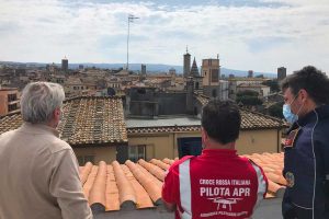 Viterbo - Droni in volo sulla città deserta