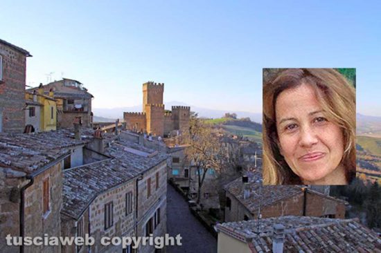 Proceno - Il centro storico - Nel riquadro: il sindaco Cinzia Pellegrini