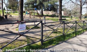 Viterbo - Coronavirus - Isolato parco in via Carlo Cattaneo
