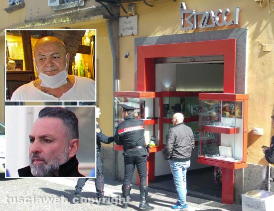 Rapina alla gioielleria Bracci - Nei riquadri Antonio Loria e Giuseppe Trovato