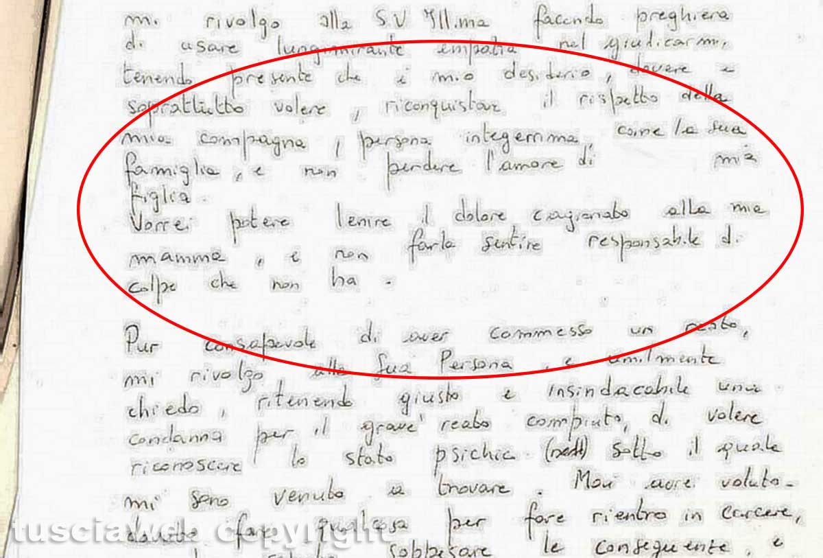 Merito Una Condanna Ma Non Voglio Perdere L Amore Di Mia Figlia Tusciaweb Eu