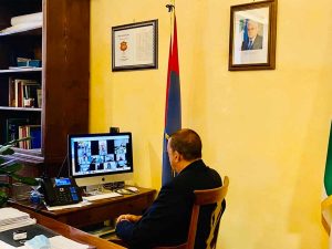 Tarquinia - Il sindaco Giulivi in videoconferenza 