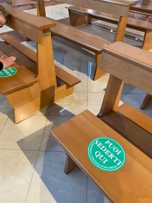 Viterbo - Coronavirus - La chiesa di Villanova pronta per la ripresa delle messe