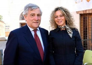 Antonio Tajani e Rita Chiatti