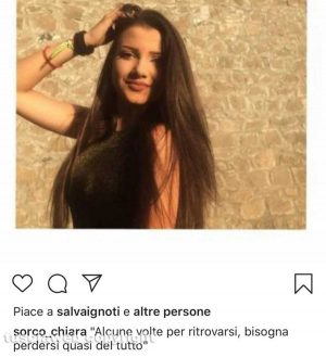 Il falso profilo con le foto di Aurora Grazini