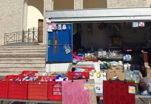 Onano - Uno dei banchi del mercato settimanale