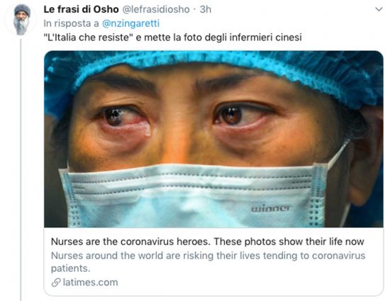 La risposta di Osho al tweet di Nicola Zingaretti