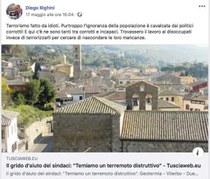 Geotermia - Il commento sull'account di Diego Righini