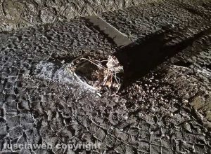 Montefiascone - Il monitor lanciato dal muraglione di via della Rocca