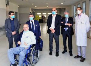 Il paziente di Bergamo lascia il campus Covid center di Roma
