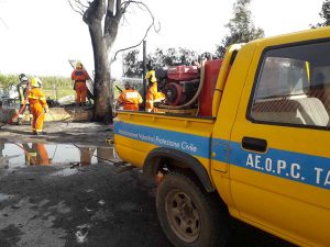 Incendio a Tarquinia - Vigili del fuoco e Aeopc