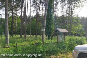 Il parcheggio del parco dei Cimini