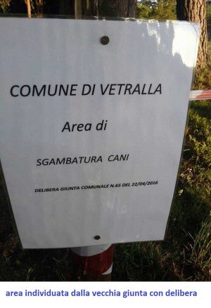 Area di sgambatura cani a Vetralla - L'avviso