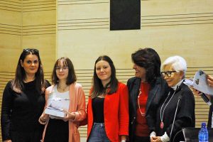 Premiazione di Roberta Menegazzi e Arianna Mazzei, classe 3BG Liceo Artistico “Francesco Orioli” di Viterbo - terza edizione "A Silvia"