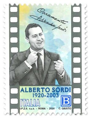 Il francobollo per i cento anni di Alberto Sordi