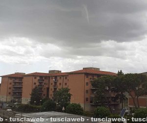 La tromba d'aria su Viterbo di oggi, 17 giugno 2020
