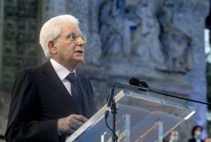 Il presidente della repubblica Sergio Mattarella a Bergamo