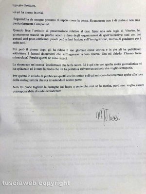 Stupro nel pub di CasaPound - Lettera anonima
