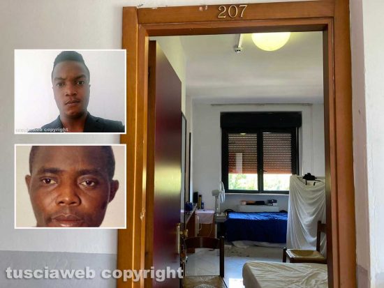 Orte - La stanza dell'omicidio - E nei riquadri l'arrestato Imade Robinson e la vittima Eugene Moses