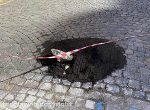 Viterbo - Lavori incompiuti davanti alla chiesa di San Sisto