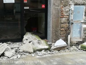 I danni provocati dal passaggio del tir