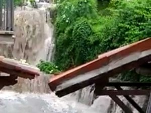Bomba d'acqua su Soriano nel Cimino