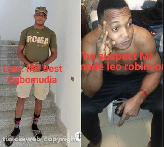 L'omicidio di Orte riportato da giornali e social in Nigeria