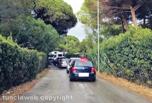 Montalto di Castro - Code all'uscita dalla Marina
