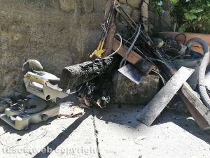 Viterbo - Incendio in un negozio a San Pellegrino