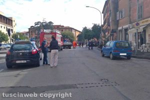 Viterbo - Incendio in via Chiodaroli