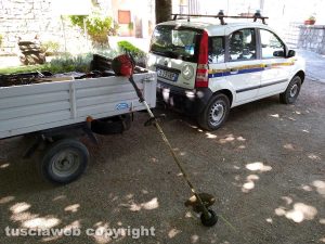 Montefiascone - L'Asvom Odv al lavoro nei giardini della Rocca dei Papi