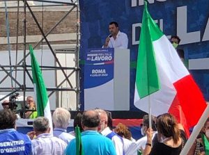 Roma - Matteo Salvini a “Insieme per l’Italia del lavoro”.