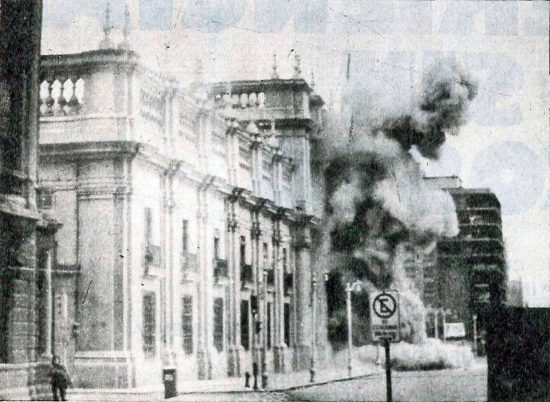 Il colpo di stato in Cile del 1973 - Il palazzo presidenziale bombardato